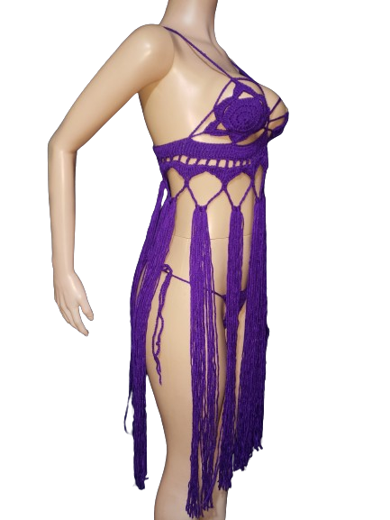 Goddess Flower Fringe Bikini