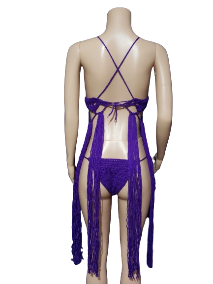 Goddess Flower Fringe Bikini
